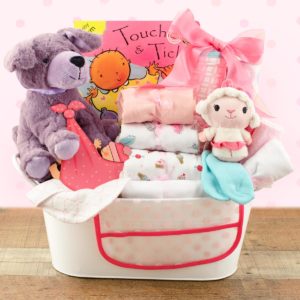 Welcome Home Baby Girl Large Gift Basket