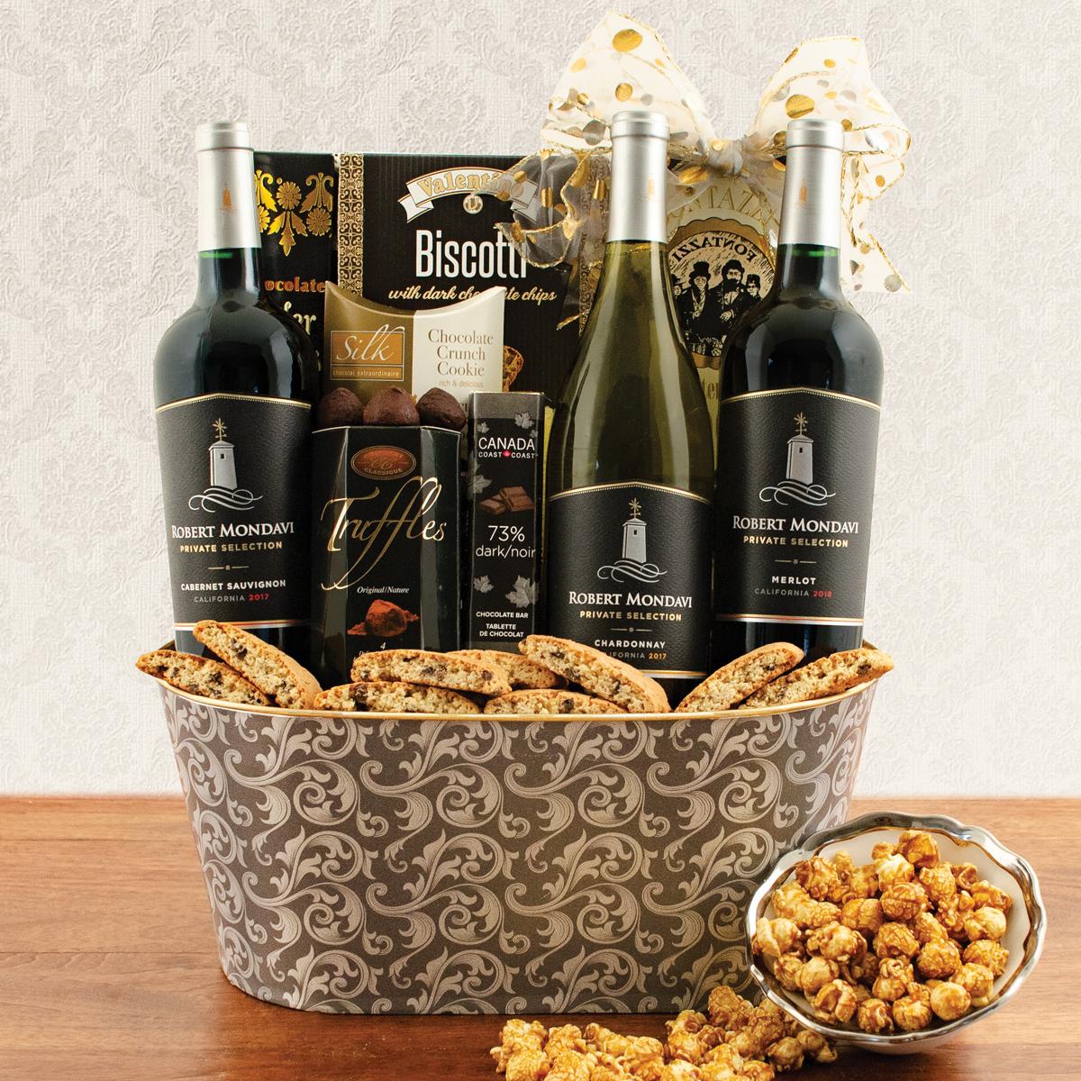 Mondavi Triple Wine Sonoma Gift Basket