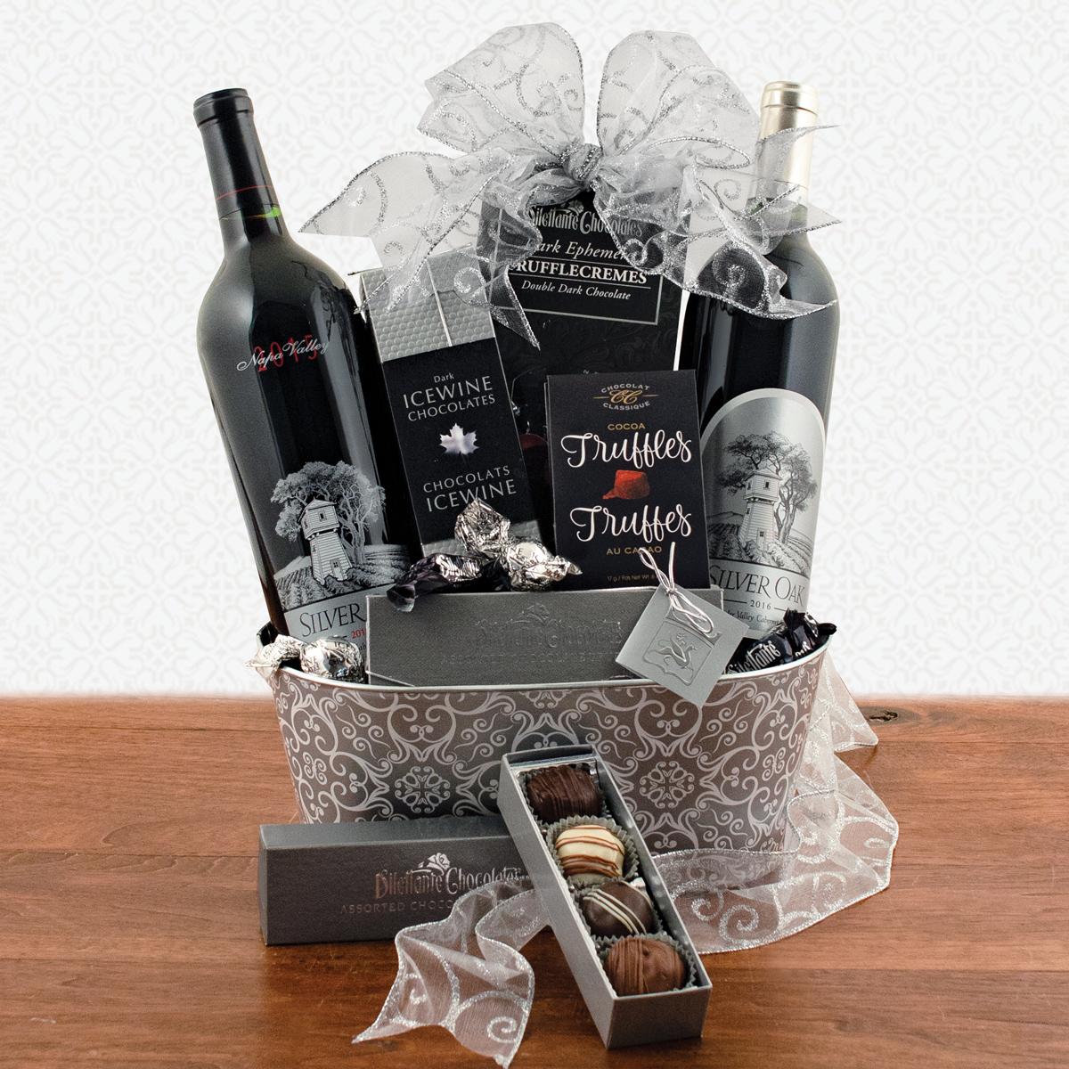 Silver Oak Duo Wine Gift Basket