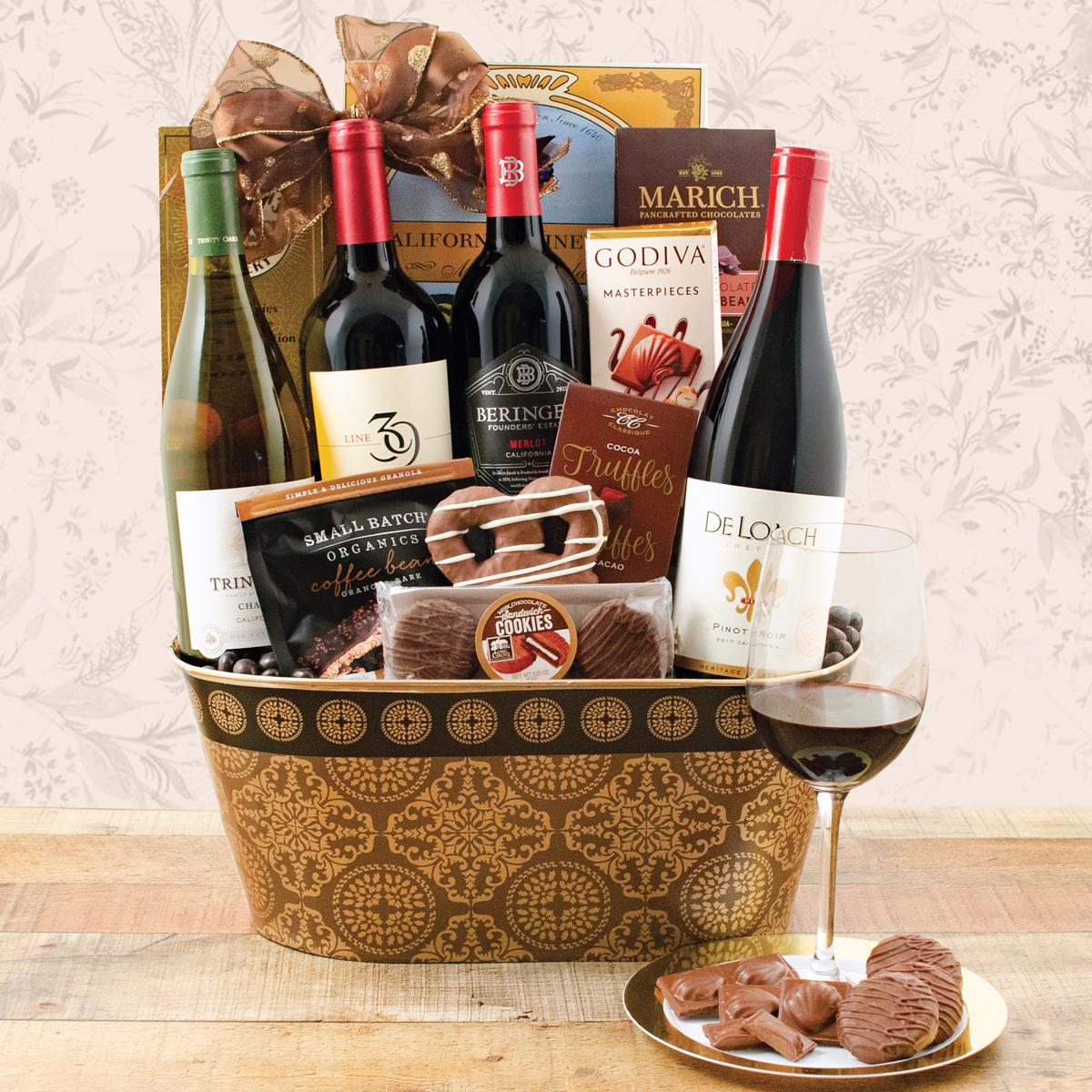 California Wine Quartet Gift Basket