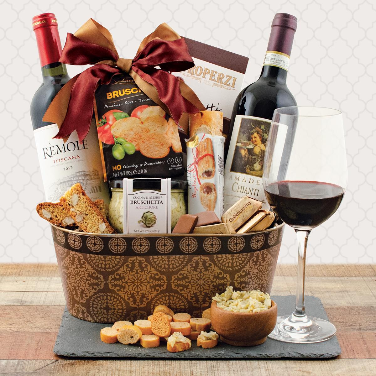 Taste of Tuscany Italian Wine Gift Basket