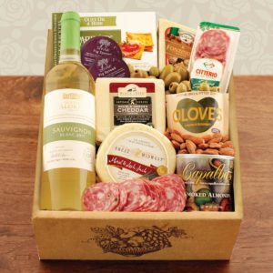 White Wine, Cheese & Crackers Classic Collection Gift Box