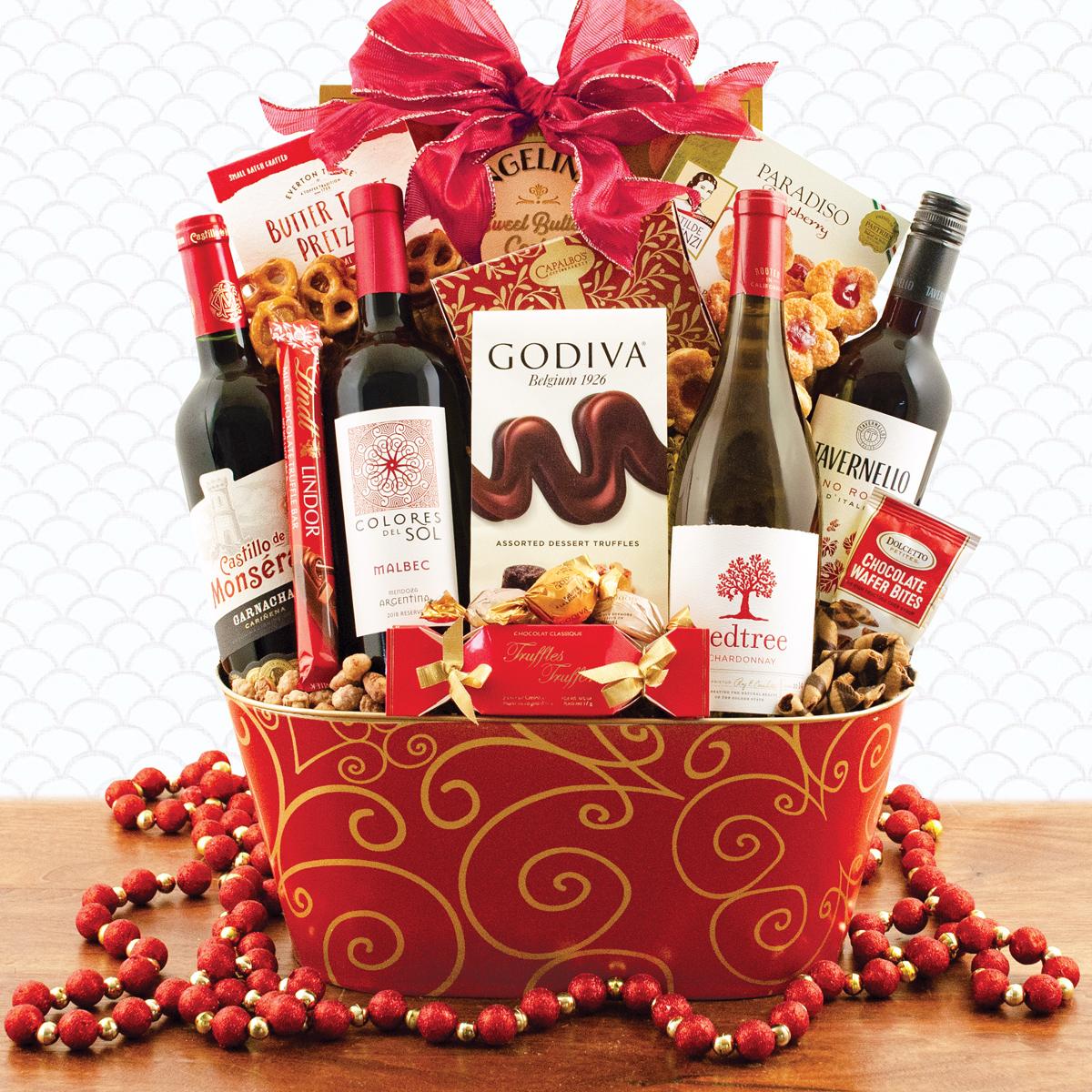 Christmas Wonder Wine Quartet Gift Basket