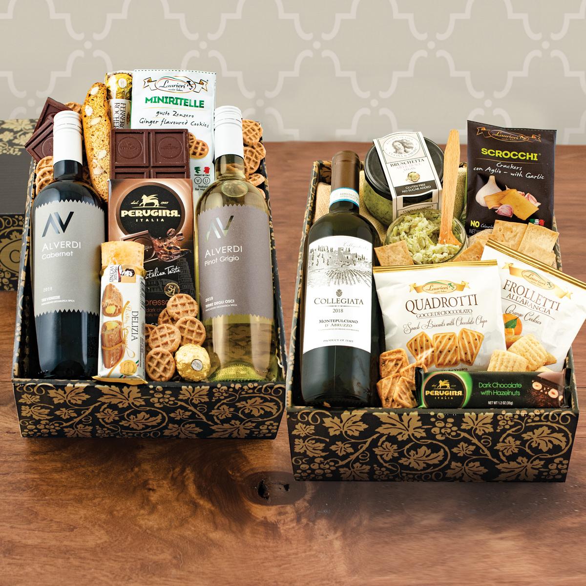 Triple Taste of Italy Wine & Gourmet Double Decker Gift Box