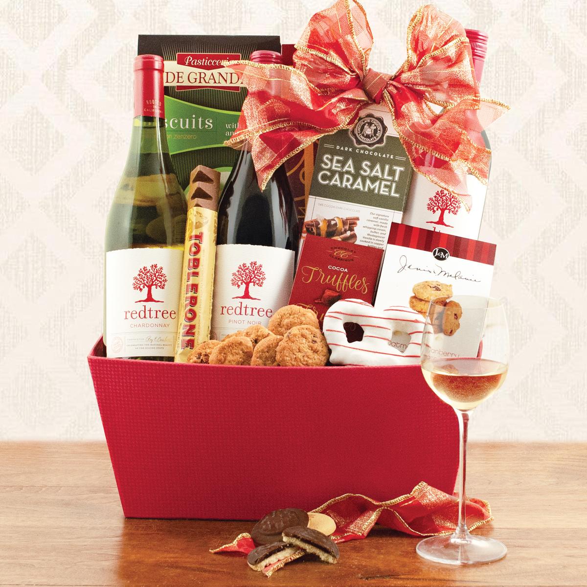 Joy To The World Triple Wine Basket