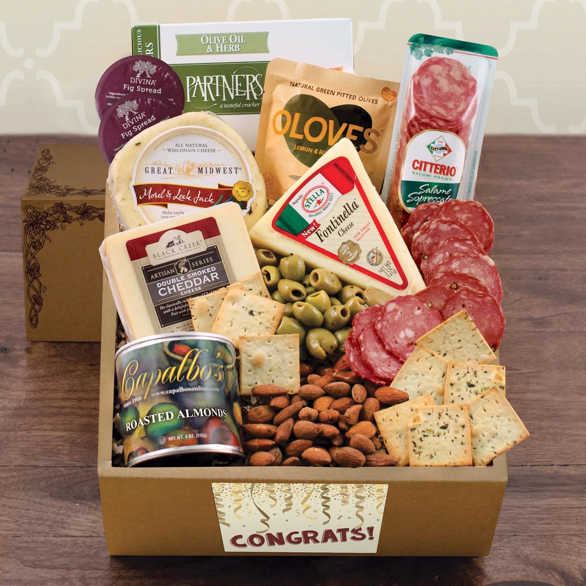 Capalbo's Cheese & Crackers Classic Collection Gift Box - Congratulations