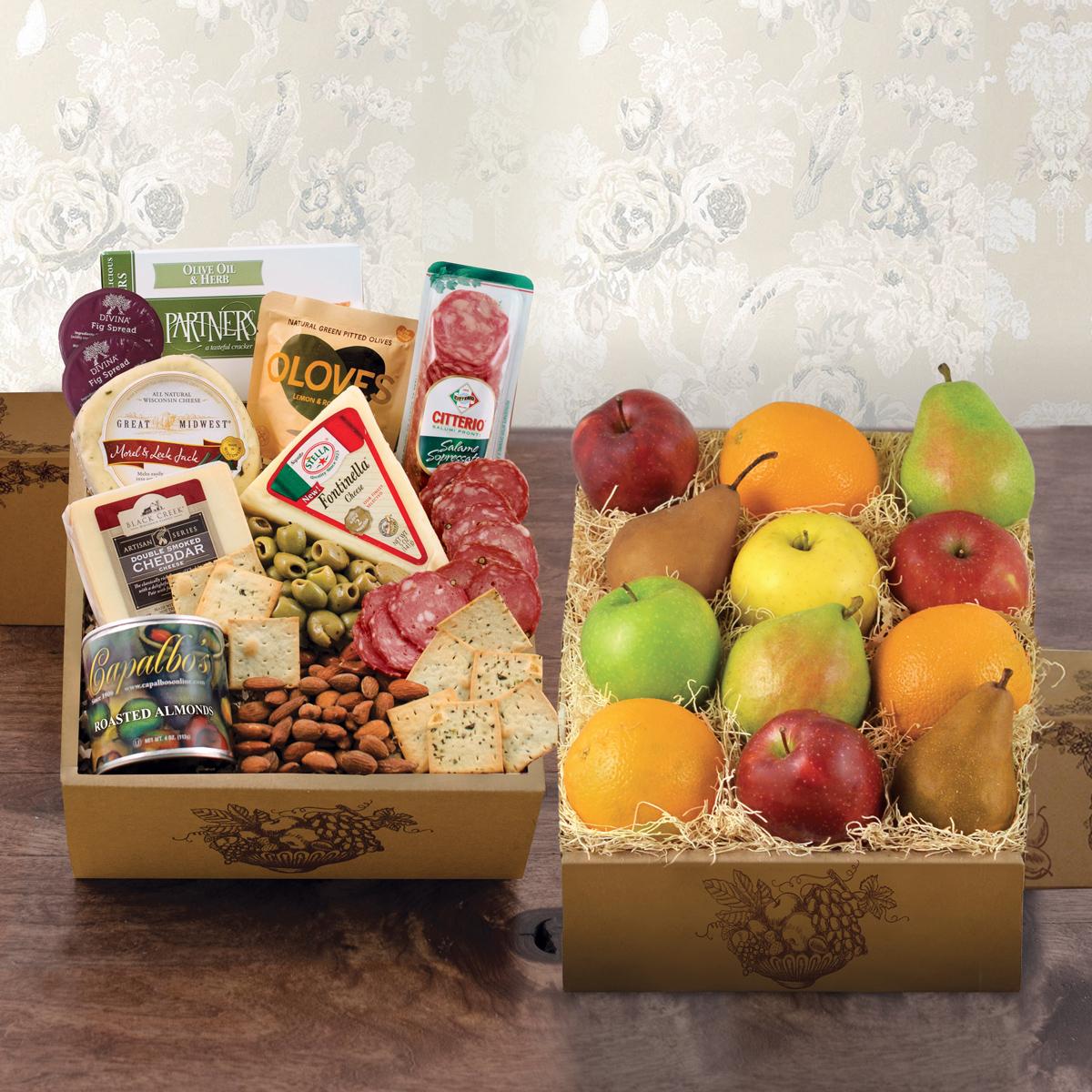 Capalbo's Fruit & Cheese Bonanza Double Decker Gift Box